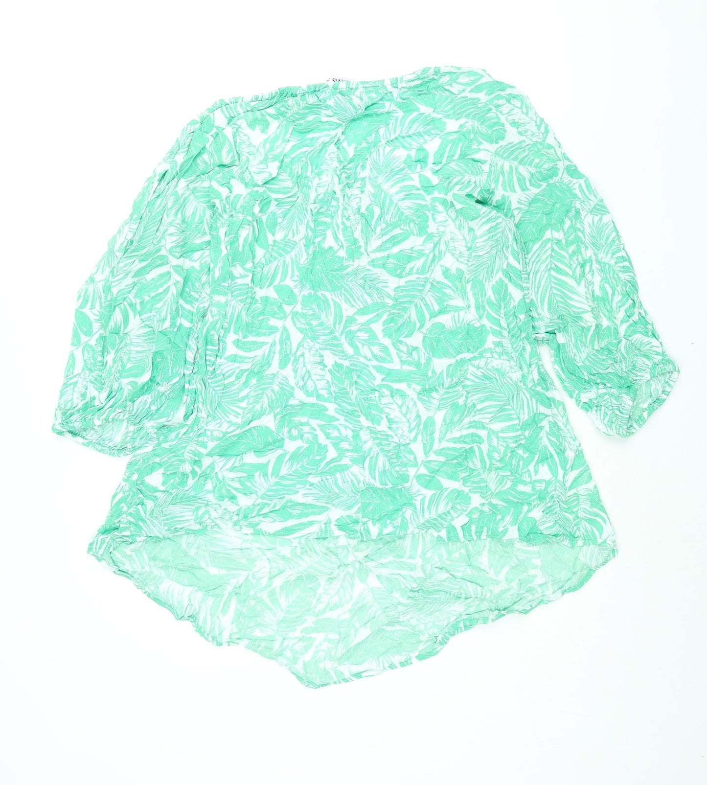 Womens UK Size 16 Yours Green Basic Blouse