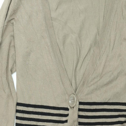 Womens UK Size 8 bonprix Brown Cardigan Jumper