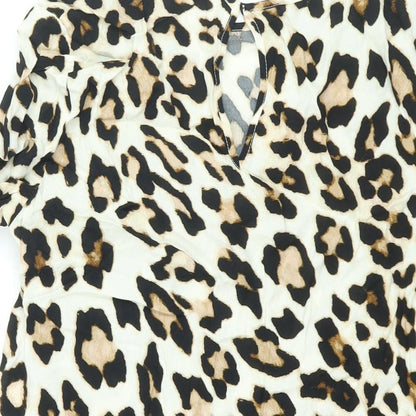 Womens UK Size 10 H&M Beige Basic Blouse