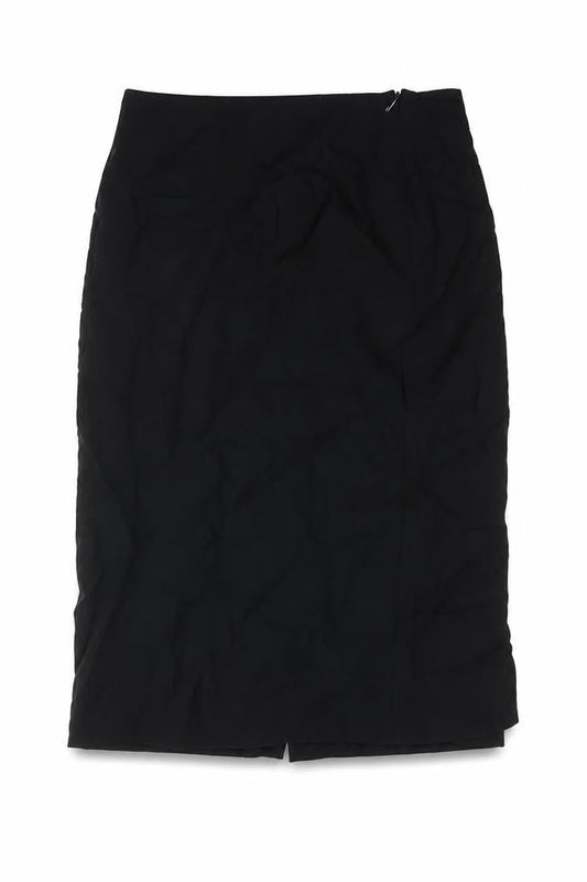 CARACTERE Womens Black Wool Straight & Pencil Skirt Size 10 Zip