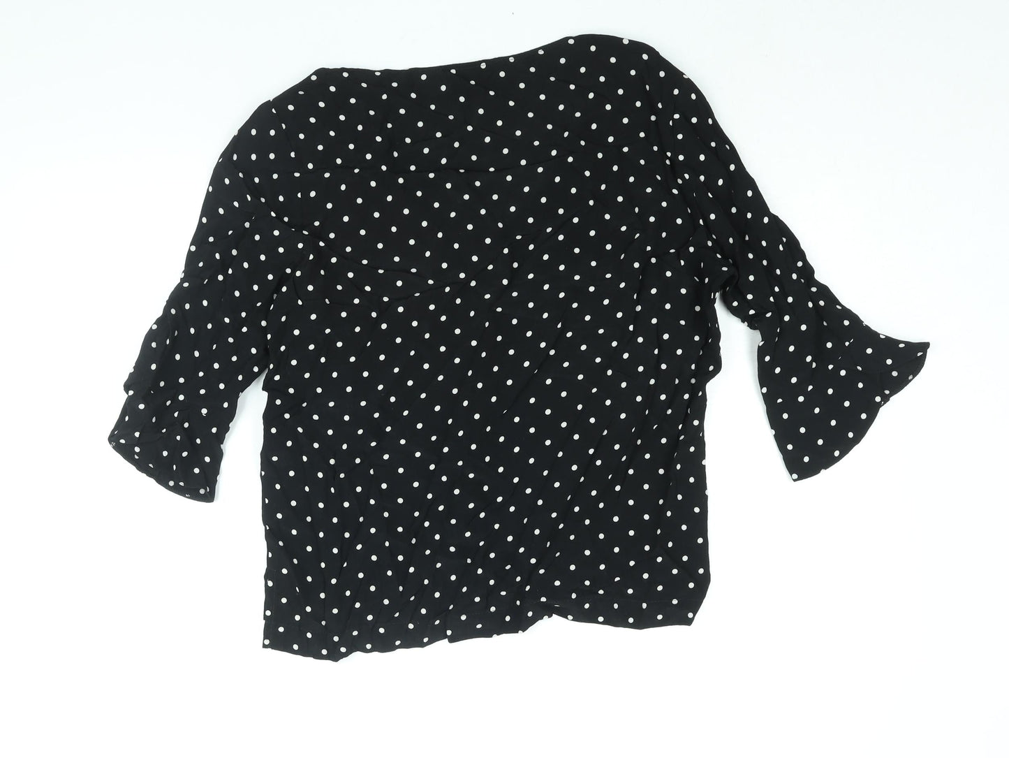 Womens UK Size 12 Editor's Cut Black Basic Blouse