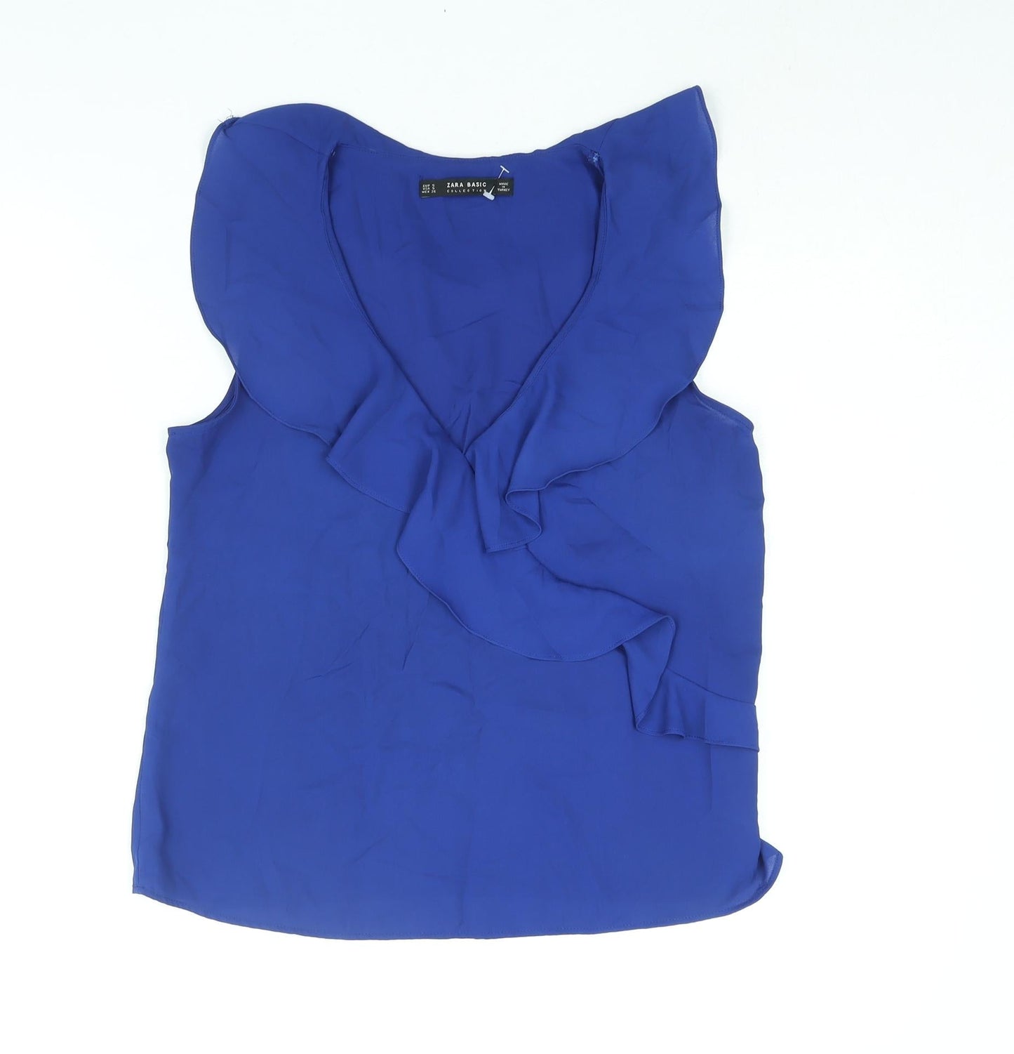 Womens UK Size S Zara Blue Camisole Blouse