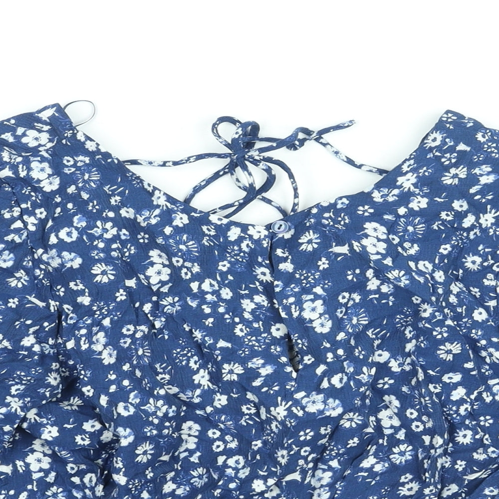Womens UK Size 12 NEXT Blue Basic Blouse