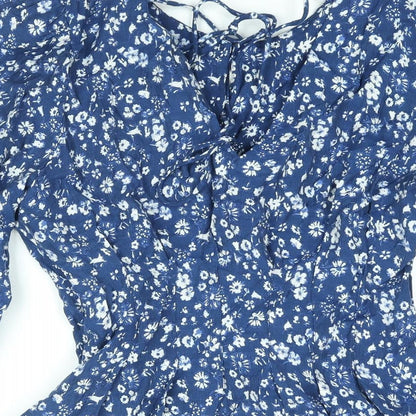 Womens UK Size 12 NEXT Blue Basic Blouse