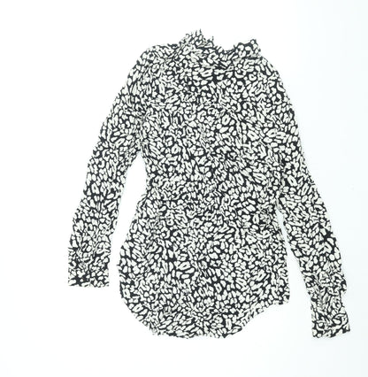 Womens UK Size 8 Marks and Spencer Black Basic Button-Up
