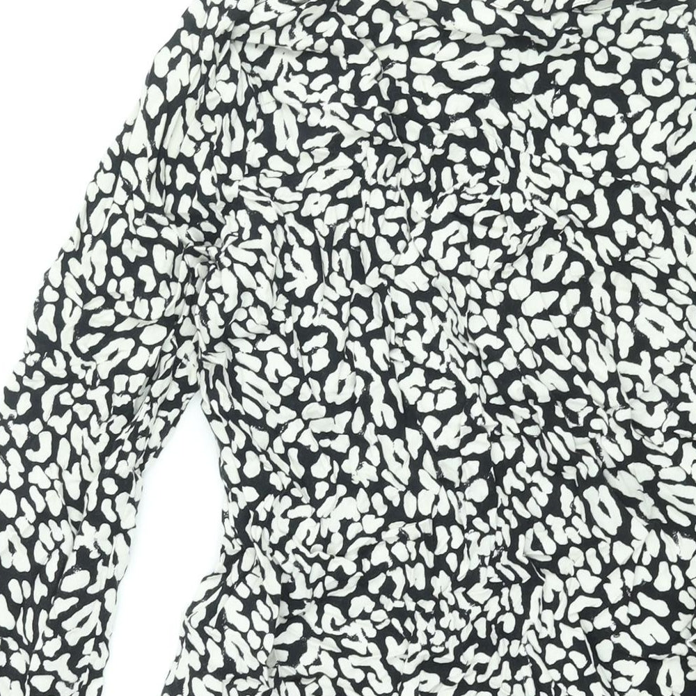 Womens UK Size 8 Marks and Spencer Black Basic Button-Up