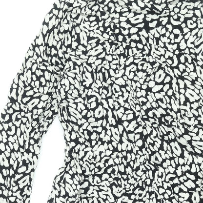 Womens UK Size 8 Marks and Spencer Black Basic Button-Up