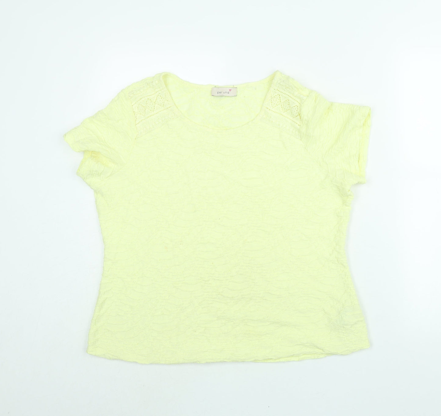 Womens UK Size 16 Per Una Yellow Basic Blouse
