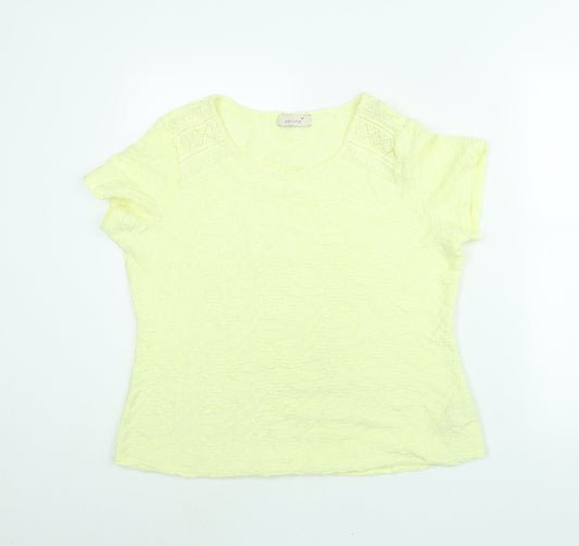 Womens UK Size 16 Per Una Yellow Basic Blouse