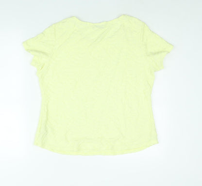 Womens UK Size 16 Per Una Yellow Basic Blouse