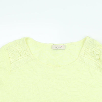 Womens UK Size 16 Per Una Yellow Basic Blouse