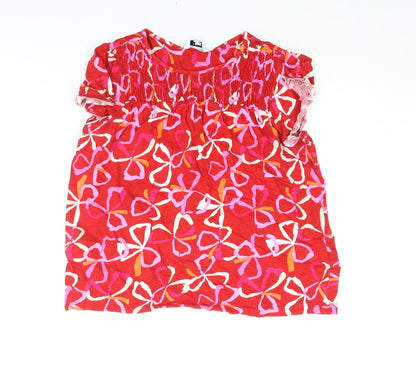 Womens UK Size 12 NEXT Red Basic Blouse