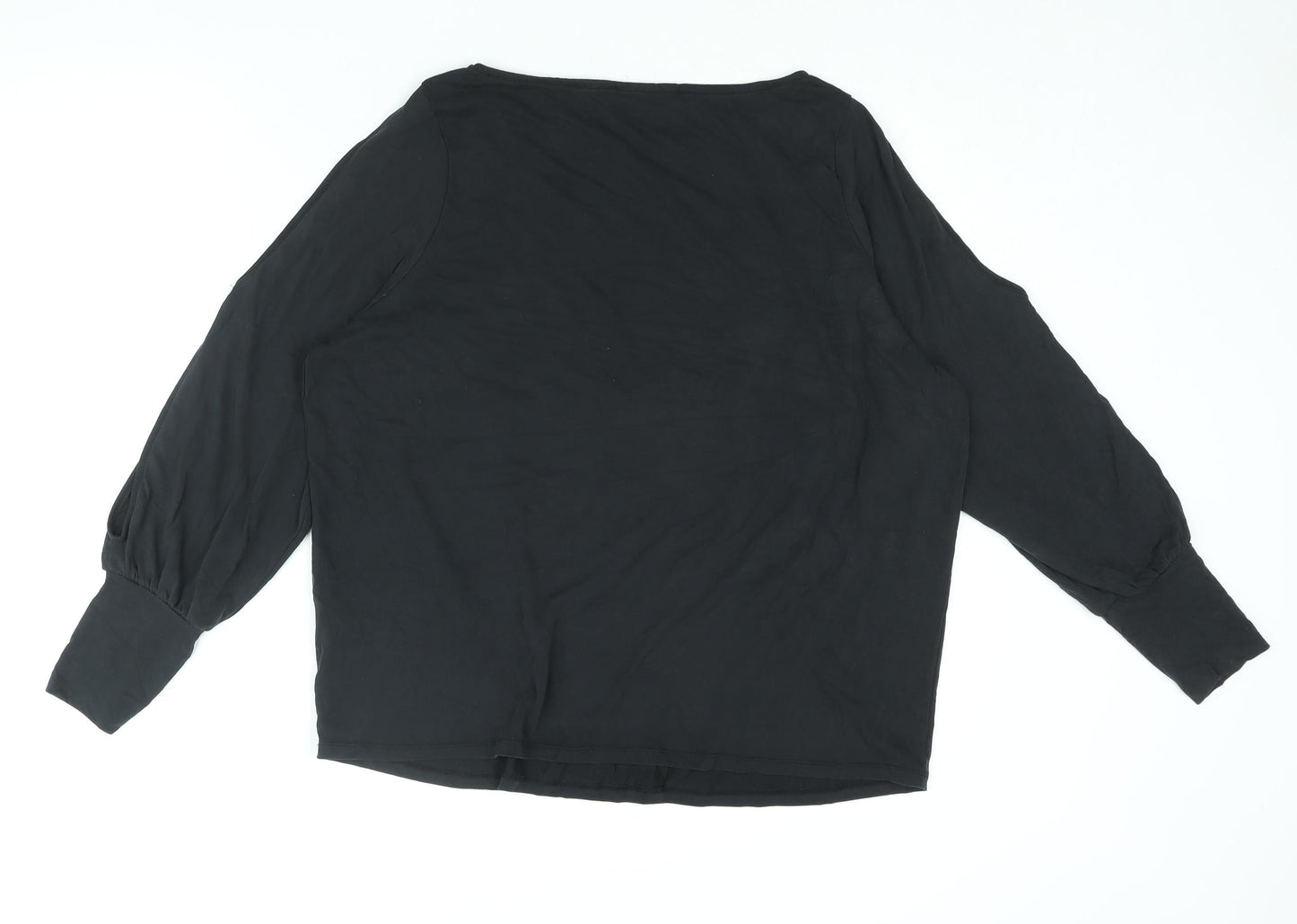 Womens UK Size 14 Very Black Basic Blouse
