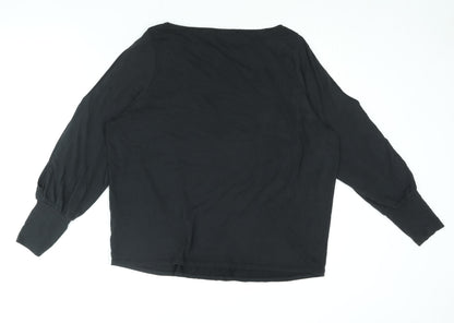 Womens UK Size 14 Very Black Basic Blouse