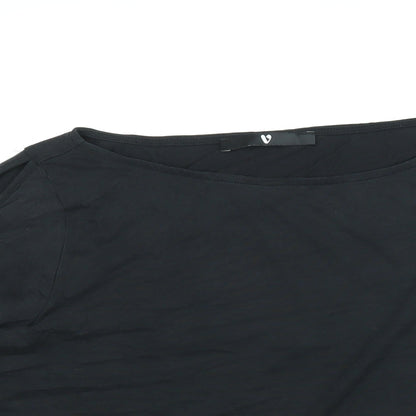 Womens UK Size 14 Very Black Basic Blouse