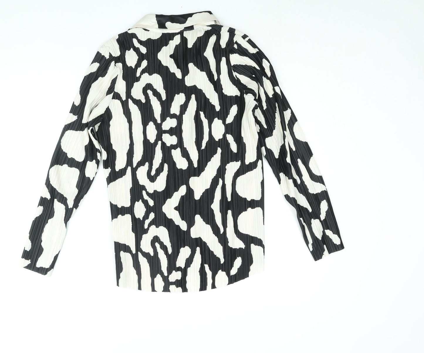 Womens UK Size 8 Missguided Black Basic Button-Up