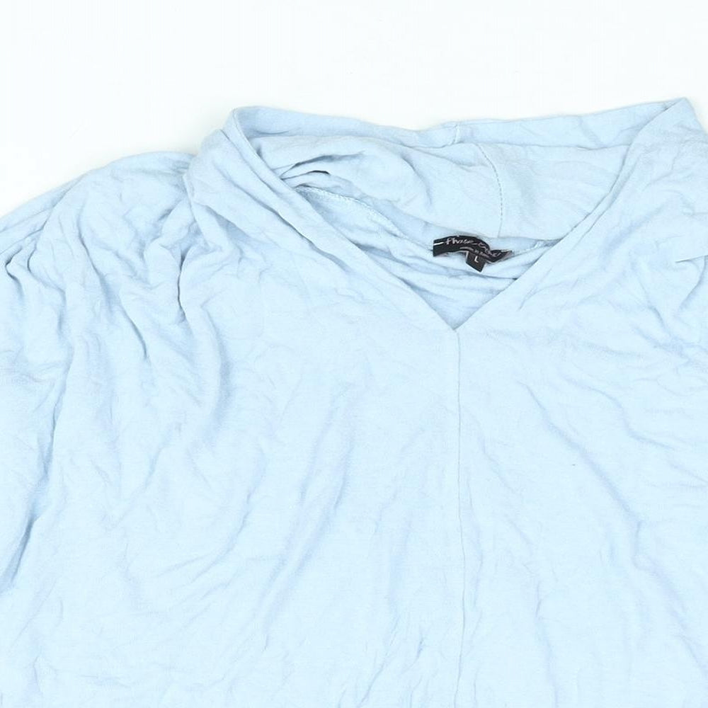 Phase Eight` Womens Blue Viscose Basic Blouse Size L V-Neck
