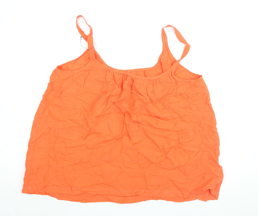 Womens UK Size 22 Marks and Spencer Orange Camisole Blouse