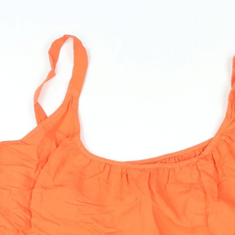 Womens UK Size 22 Marks and Spencer Orange Camisole Blouse