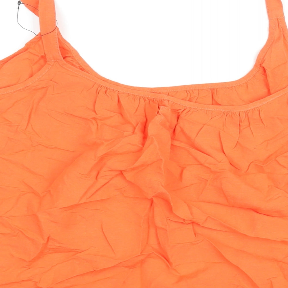 Womens UK Size 22 Marks and Spencer Orange Camisole Blouse