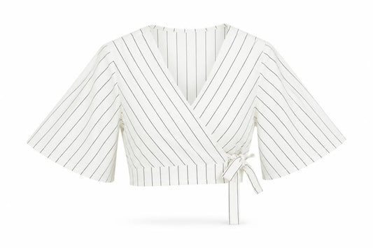 Womens UK Size 8 New Look Ivory Cropped Blouse