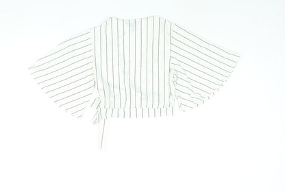 Womens UK Size 8 New Look Ivory Cropped Blouse