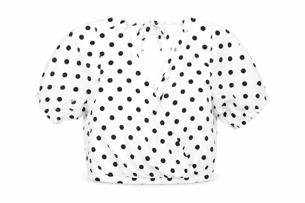 Womens UK Size 14 Divided by H&M White Cropped Blouse