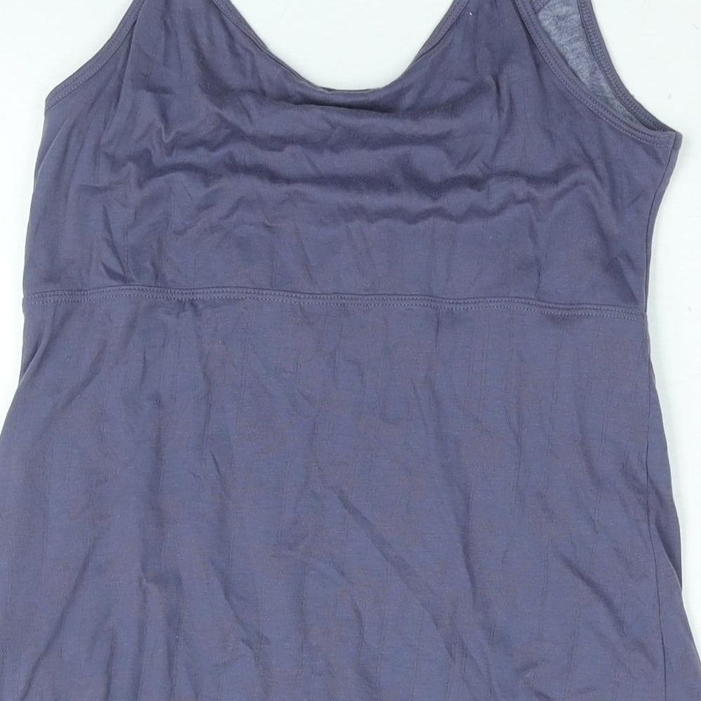 Autograph Womens Purple Viscose Basic Tank Size 14 Scoop Neck