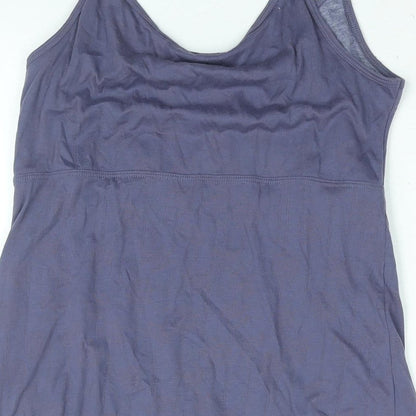 Autograph Womens Purple Viscose Basic Tank Size 14 Scoop Neck