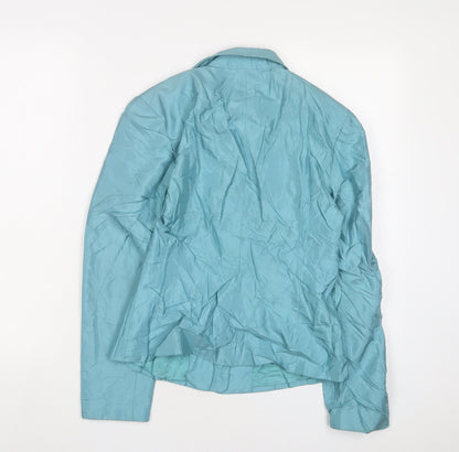 Ann Taylor Womens Blue Jacket Blazer Size S Button