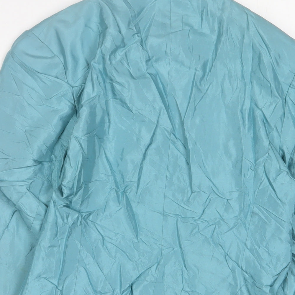 Ann Taylor Womens Blue Jacket Blazer Size S Button