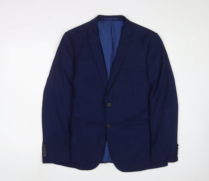 Mens UK Size 44 Burton Regular Blue Suit Jacket