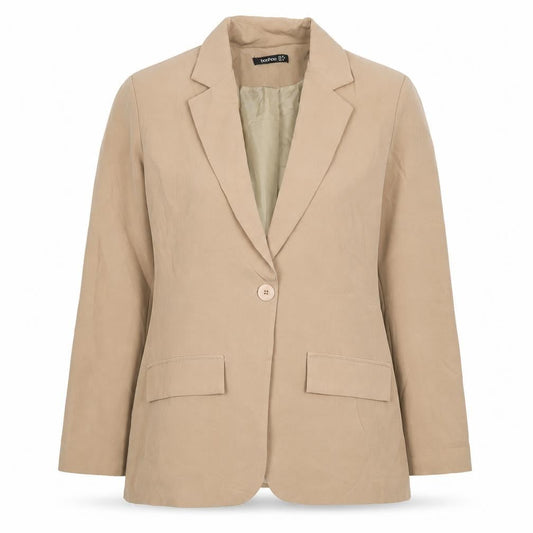Womens UK Size 10 Boohoo Beige Jacket