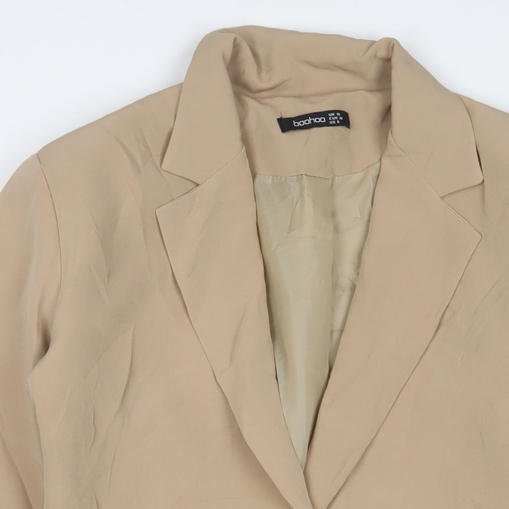 Womens UK Size 10 Boohoo Beige Jacket