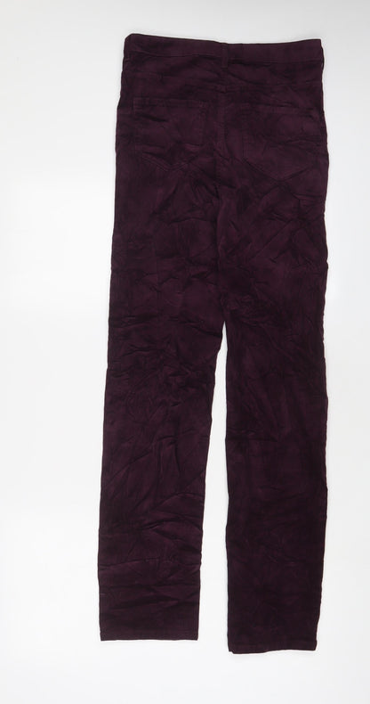 Womens UK Size 8 Marks and Spencer Regular Fit  Purple Trousers