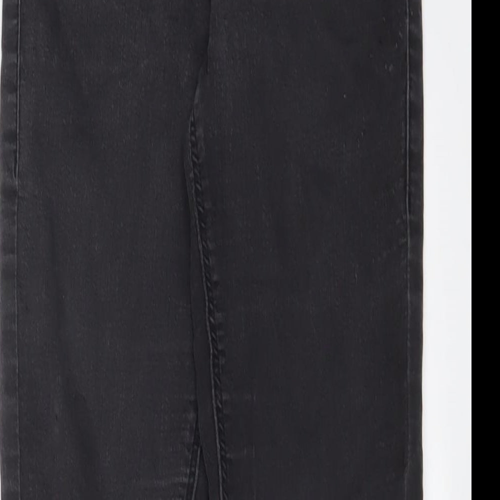 Topshop Womens Grey Cotton Skinny Jeans Size 28 in L32 in Regular Zip