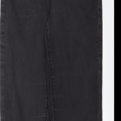 Topshop Womens Grey Cotton Skinny Jeans Size 28 in L32 in Regular Zip