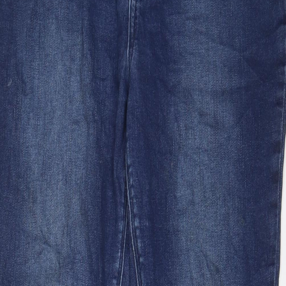 Simply Be Womens Blue Cotton Skinny Jeans Size 16 L29 in Regular Zip