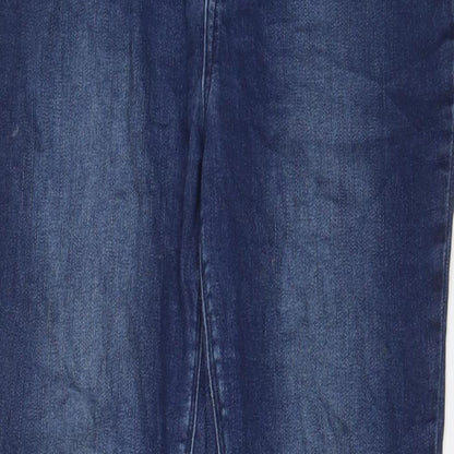 Simply Be Womens Blue Cotton Skinny Jeans Size 16 L29 in Regular Zip