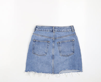 Womens UK Size 6 Topshop A-Line Denim Skirt