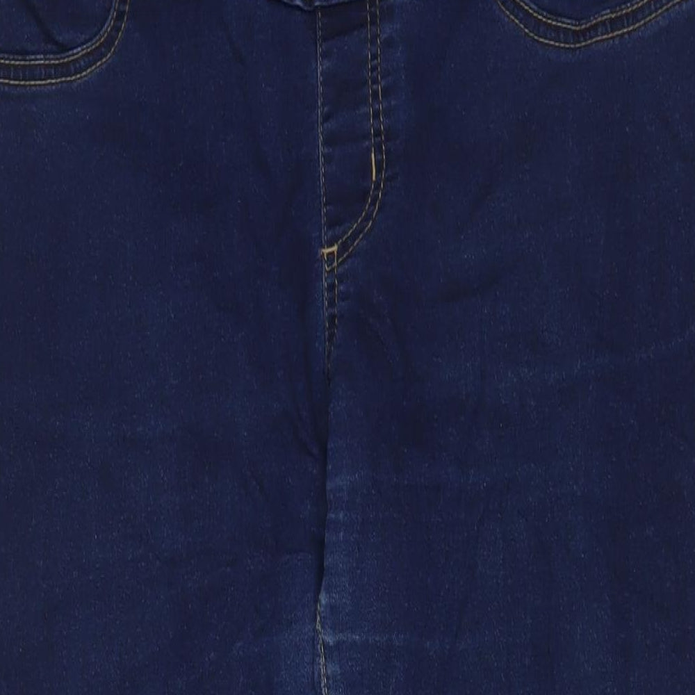 Boohoo Womens Blue Cotton Jegging Jeans Size 14 L28 in Regular