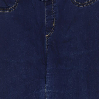 Boohoo Womens Blue Cotton Jegging Jeans Size 14 L28 in Regular