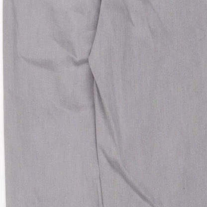 Denim & Co. Womens Grey Cotton Skinny Jeans Size 14 L28 in Regular Zip