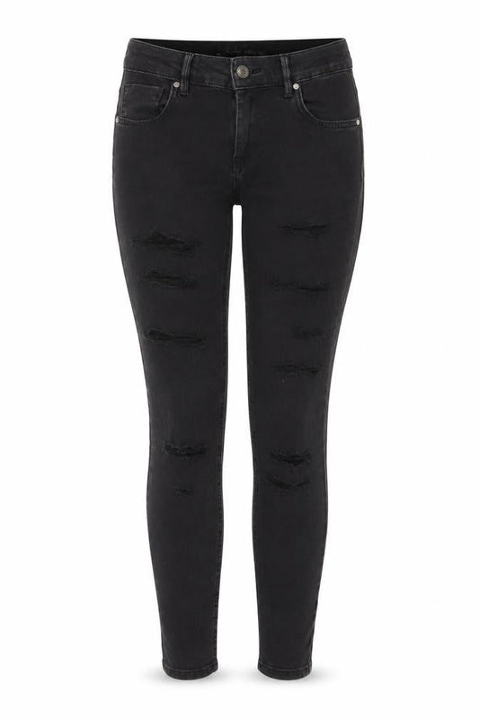 Womens UK Size 8 Bershka Regular Fit Skinny Black Jeans