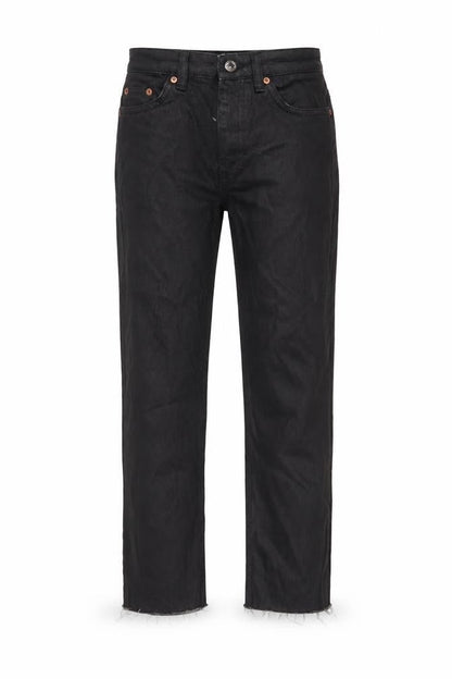 Womens UK Size 26 in Topshop Regular Fit Straight Black Jeans