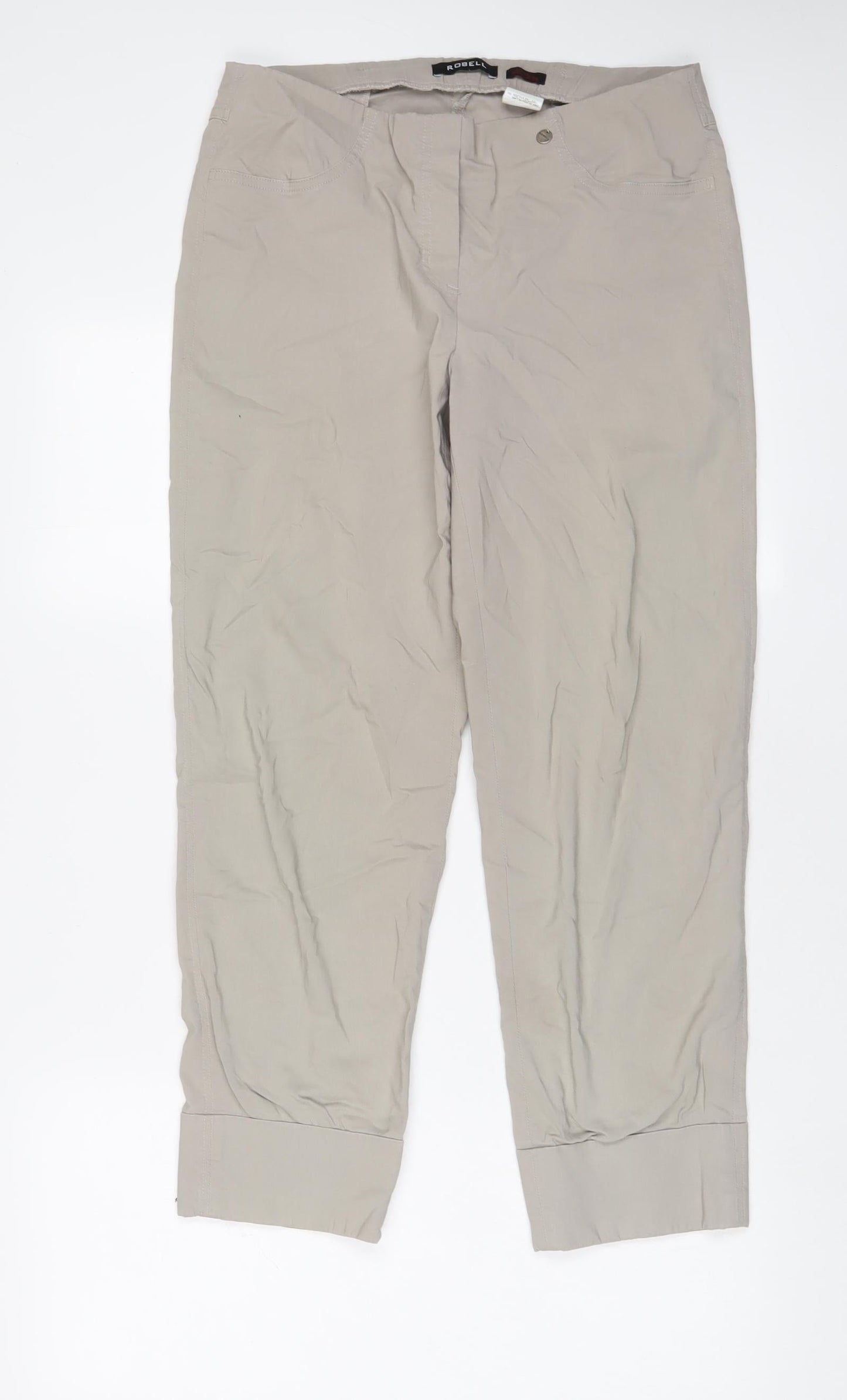 Womens UK Size 32 in ROBELL Regular Fit  Beige Trousers