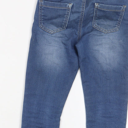 F&F Girls Blue Cotton Skinny Jeans Size 6-7 Years L20 in Regular Pullover