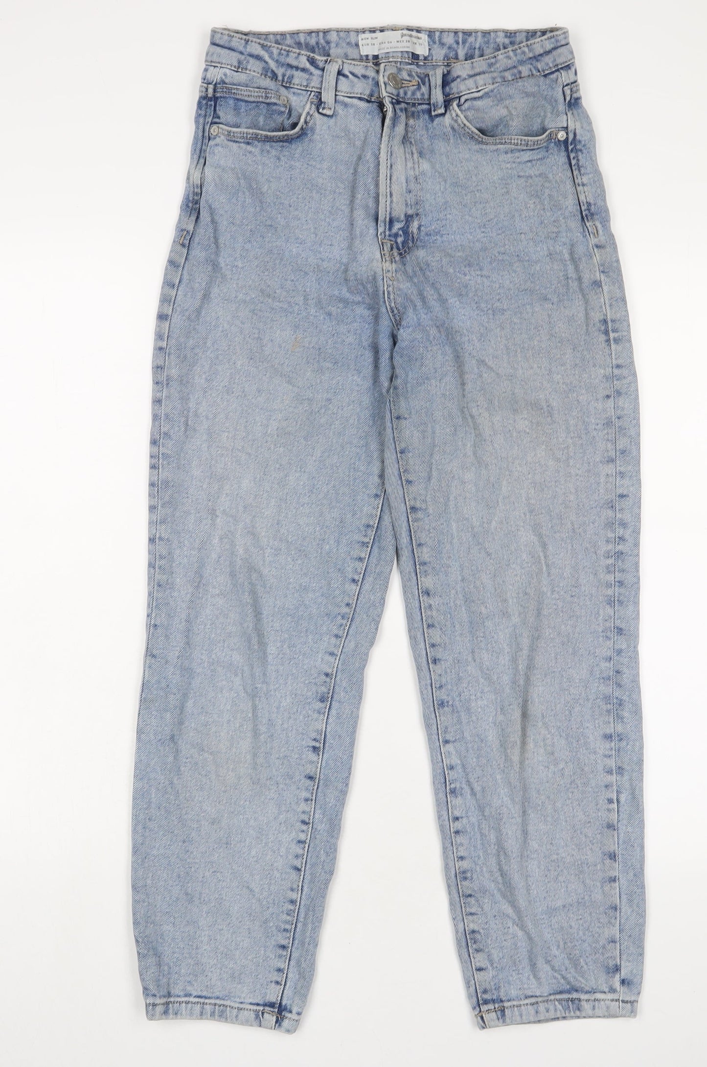 Womens UK Size 10 Stradivarius Regular Fit Straight Blue Jeans