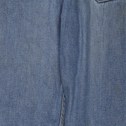 F&F Mens Blue Cotton Straight Jeans Size 34 in L32 in Regular Zip