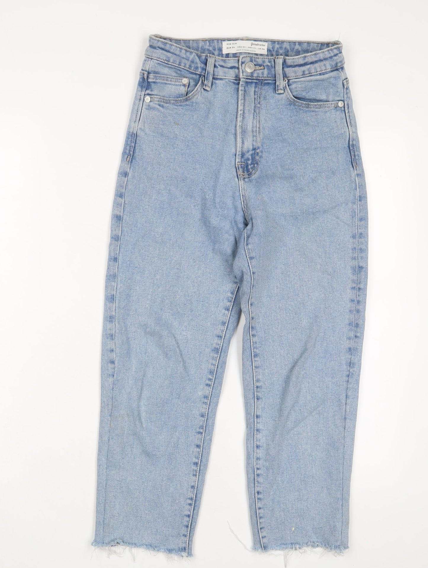 Womens UK Size 6 Stradivarius Regular Fit Straight Blue Jeans